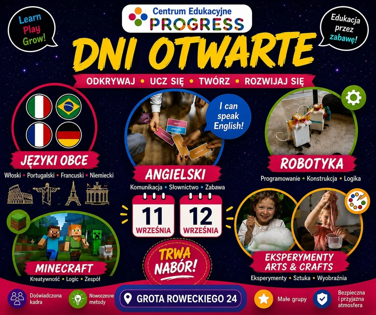 Grafika promocyjna wydarzenia DNI OTWARTE PROGRESS – poznaj ofertę
