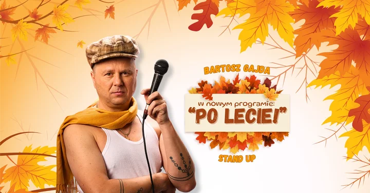 Grafika promocyjna wydarzenia PABIANICE! Bartosz Gajda — PO LECIE!