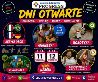 Grafika promocyjna wydarzenia DNI OTWARTE PROGRESS – poznaj ofertę