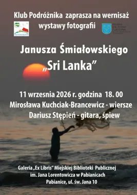Grafika promocyjna wydarzenia Sri Lanka – wernisaż fotografii