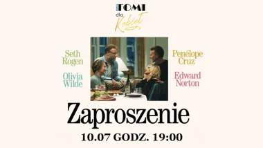 Grafika promocyjna wydarzenia TOMI dla Kobiet: „Zaproszenie” w Pabianicach – filmowy wieczór pełen emocji