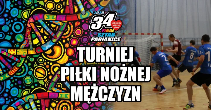Grafika promocyjna wydarzenia Turniej piłki nożnej | 34. Finał WOŚP Pabianice