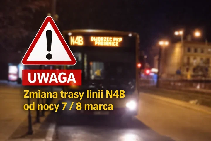 Nocny objazd linii N4B – autobusy pojadą przez Zachodnią, Legionów i pl. Wolności