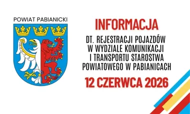 Rejestracja pojazdów w Pabianicach stanie na jeden dzień